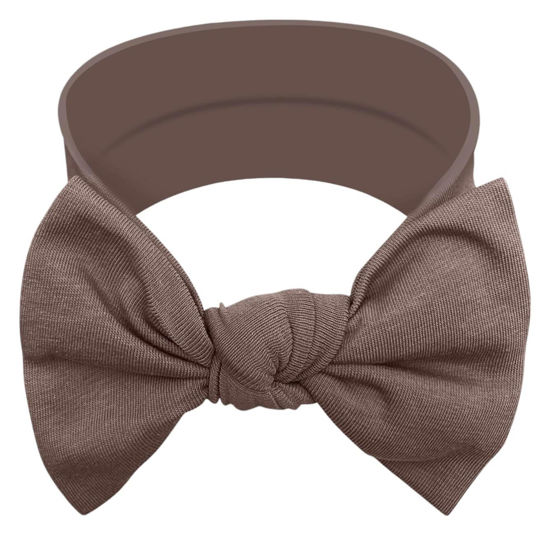 Picture of BABYGIZ Baby Girl Headbands-Infant,Toddler Cotton Handmade Hairbands with Bows Child Hair Accessories (Brown)