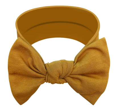 Picture of BABYGIZ Baby Girl Headbands-Infant,Toddler Cotton Handmade Hairbands with Bows Child Hair Accessories (Goldenrod)