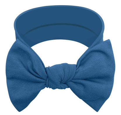 Picture of BABYGIZ Baby Girl Headbands-Infant,Toddler Cotton Handmade Hairbands with Bows Child Hair Accessories (Queen Blue)