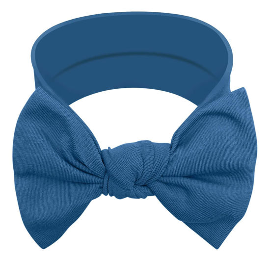 Picture of BABYGIZ Baby Girl Headbands-Infant,Toddler Cotton Handmade Hairbands with Bows Child Hair Accessories (Queen Blue)