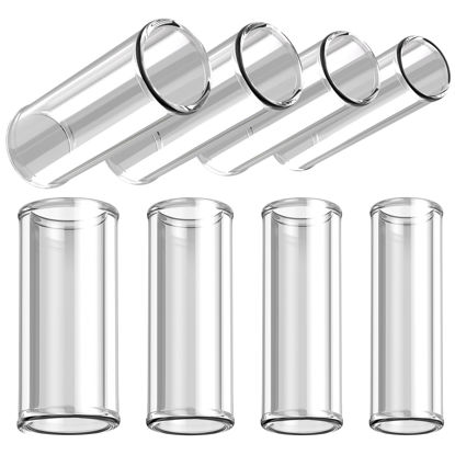 Picture of LIFEHIM Multisize Glass Guitar Slide Set of 8 - Glass Guitar Slides for Electric and Acoustic, Include Guitar Slides Large Small Medium and Extra Large Slide Guitar