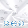 Picture of Crib Sheets for Boys and Girls, Boho Fitted Crib Sheet Set for Standard Crib and Toddler Bed Mattress, Crib Mattress Sheet Soft & Breathable Baby Crib Sheets Rainbow 2 Pack
