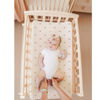 Picture of Konssy Muslin Changing Pad Cover for Baby Girls Boys, 100% Cotton Fitted Diaper Chang Table Covers, Soft Breathable Changing Pad Sheets, 2 Pack (Camel,Sun)