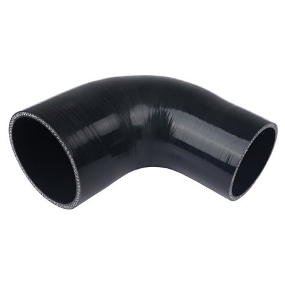 Picture of Ucreative 90 Degree Elbow 4-Ply High Performance Coupler Silicone Hose 3.0 inch to 4.0 inch (76mm to 102mm)