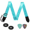 Picture of QIELIZI Guitar Strap, Guitar Strap with Leather End Length Adjustable 2 Pick Holders & 2 Matching Picks For Electric Guitar, Acoustic Guitar and Bass - Unique Gift For Guitarist(1-Spiral2)