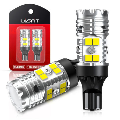Picture of LASFIT 921 LED Bulb Reverse Lights 912 T15 Back Up Light CANBUS Error Free W16W 906 Reversing Bulb 904 916 6000K Xenon White New Upgrade Design(Pack of 2)