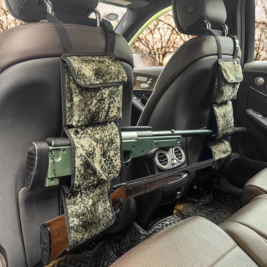 Picture of MYDAYS Seat Back Gun Rack, Gun Sling Bag, Camo Front Seat Gun Organizer Holder for Hunting Rifles/Shotguns (Camo3)