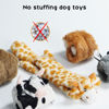 Picture of Nocciola Dog Squeaky Toys, 5 PCS Crinkle Plush Dog Toys, No Stuffing Dog Toys for Small Medium Large Dogs, Stuffless Puppy Toys for Boredom