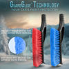 Picture of EcoNour 27" Aluminum Car Snow Scraper and Brush (Orange, Red & Blue) | Weaved Bristle Head with Metal Body Ice Scraper for Car Windshield | Tough Ice Scraper with Foam Grip Winter Accessory | 3 Pack