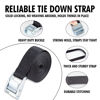 Picture of Cartman 1" x 12' Lashing Straps Cargo Tie-Down Strap Up to 600lbs, 16pk in Carry Bag, Black