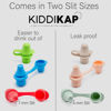 Picture of KiddiKap - No Spill Silicone Bottle Topper Spout - 3 Pack Bundle (Red, Blue, Green) - BPA Free - 7mm Slit