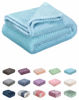 Picture of Fuzzy Throw Blanket, Plush Fleece Blankets for Adults, Toddler, Boys and Girls, Warm Soft Blankets and Throws for Bed, Couch, Sofa, Travel and Outdoor, Camping (40Wx60L, M-Ice Blue)