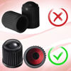 Picture of Outus Car Bike Tires Caps Wheel Tire Cap Replacement Tire Valve Cap Auto Tire Valve Stem Caps Universal Fit Tire Caps for Car Bike Motorbike Trucks Bicycle Tire, Black (200)