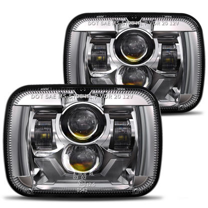 Picture of HWSTAR 2022 New 180W 1000% Bright H6054 5x7 7x6 Led Headlights Compatible with Jeep Cherokee XJ Wrangler YJ [Emark DOT][Anti-glare][Turn Signal][Hi/Low Sealed Beam] Ford Chevy GMC Toyota Nissan etc