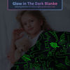 Picture of Dinosaur Blanket for Boys, Personalized Baby Blankets for Boys, Dinosaur Glow in The Dark Blanket for Kids, Toddler Blanket for Boys, Soft Fleece Blankets and Throw,Birthday 40"x 50"