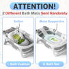 Picture of BUNWAG Baby Bathtub, Collapsible Newborn Bathtub for Infant to Toddler 0-24 Months with Soft Cushion and Thermometer,Portable Travel Bathtub, Foldable Infant Bathtub with No-Slip Feet, Grey