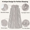 Picture of Unnivoll Baby Sleep Sack 18-24 Months 3 Pack 100% Cotton Lightweight 0.5 TOG Wearable Blanket Baby Sleep Bag with 2-Way Zipper for Newborn Infant White Gray Blue Space