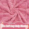 Picture of Plush Soft with Heart Checkered Baby Blanket,Fleece Infant Toddler Blankets for Girls Boys,Warm Lightweight Breathable Newborn Receiving Blankets for Crib Stroller 30"×39" (deep Pink, Heart)