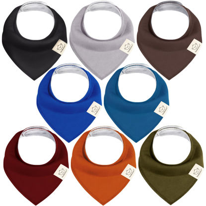 Picture of KeaBabies 8-Pack Organic Baby Bandana Drool Bibs for Boys Girls - Soft Cotton Drooling & Teething Bibs for Infants, Toddlers, Super Absorbent Cotton Bandana Bibs for Baby Boy & Girl,Unisex(Coastline)