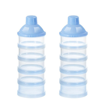 Picture of Accmor Formula Dispenser On The Go, 5 Compartments Stackable Formula Container for Travel, Baby Milk Powder Kids Snack Container, BPA Free