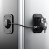 Picture of RORMGO Refrigerator Lock 2 Packs, Fridge Lock with Silicone Wire Protection Fridge Locks for Kids Easy to Use and Install Fridge Locks with Key Surface-Friendly Freezer Lock, Black