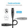 Picture of SONICAKE XLR Microphone Cable Male to Female 3 Pin Nylon Braided for Studio Recording and Live Production 10 Feet/3M, Black
