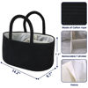 Picture of Baby Diaper Caddy Organizer for Girl Boy Cotton Rope Nursery Storage Bin Basket Portable Holder Tote Bag for Changing Table Car Travel Baby Shower Gifts Newborn Essentials Registry Must Haves Black