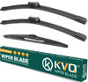 Picture of KVQ Windshield Wiper Blades Replacement for Ford Fiesta 2009 2010 2011 2012 2013 2014 2015 2016 2017 2018 2019 Original Factory Quality Front Rear Wiper Blade Set - 26" 15" 12" (Set of 3)