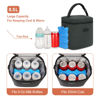 Picture of Mancro Breastmilk Cooler Bag with Ice Pack, Insulated Bottle Bag for 6 Baby Bottles (Up to 9 Ounce) with Shoulder Strap for Nursing Moms on the Go or Daycare, Dark Grey