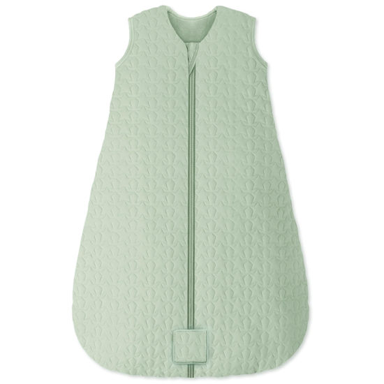 Picture of Unnivoll Baby Sleep Sack 18-24 Months TOG 2.5 Winter Baby Wearable Blanket, 100% Cotton Fabric Toddler Sleeping Sack 2-Way Zipper Quilted Baby Sleep Bag, Warm Soft Green