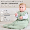 Picture of Unnivoll Baby Sleep Sack 18-24 Months TOG 2.5 Winter Baby Wearable Blanket, 100% Cotton Fabric Toddler Sleeping Sack 2-Way Zipper Quilted Baby Sleep Bag, Warm Soft Green