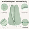 Picture of Unnivoll Baby Sleep Sack 18-24 Months TOG 2.5 Winter Baby Wearable Blanket, 100% Cotton Fabric Toddler Sleeping Sack 2-Way Zipper Quilted Baby Sleep Bag, Warm Soft Green