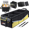 Picture of Oasser Trunk Organizer with Cooler Bag, Large Collapsible Car Trunk Organizer for SUV with Multi Compartments, Car Storage Organizer Grocery with Lid for Sedan (Extra Large, Black&Yellow)