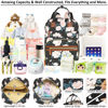Picture of Tenot Diaper Bag Backpack for Women Large Capacity, Baby Bag with Insulated Pockets Multifunctional Diaper Bags For Baby Girl Boy Waterproof Baby Bags For Boys Girls Maternity Bag Black Pink Floral