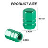 Picture of Alpmosn Aluminum Tire Stem Valve Caps Wheel Valve Covers Car Dustproof Tire Cap Cover Accessories, Universal for SUV, Car, Bike and Motorcycle, Hexagon Shape (4PCS Green)
