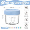 Picture of DRKIO 6 Pack Glass Baby Food Storage Containers - 4 Oz Baby Food Jars with Lids Baby Food Maker Microwave Dishwasher Freezer Safe 100% Leak Proof BPA Free Reusable