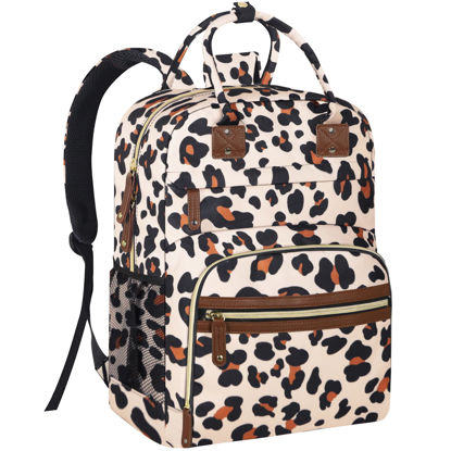 Picture of Diaper Bag Backpack for Women Large Capacity, Baby Bag with Insulated Pockets Multifunctional Diaper Bags For Baby Girl Boy Waterproof Baby Bags For Boys Girls Mama Maternity Travel Bag Leopard