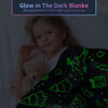 Picture of Christmas Blanket for Girls, Glow in The Dark Blankets for Girls Kids Blankets for Girls, Personalized Blankets for Girls/Toddler, for Girls Age 1-12, Soft Fleece Blanket 40"x 60"