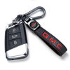Picture of TACOMA Genuine Leather Car Keychain Fit for GMC Sierra Denali Canyon Terrain Yukon Jimmy Acadia Key Chain for Men and Women Family Present Key Ring Accessories(Black)
