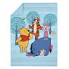 Picture of Disney Winnie The Pooh Funny Friends Aqua, Gold, Blue and Orange, Tigger, Eeyore and Piglet 4 Piece Toddler Bed Set - Comforter, Fitted Bottom Sheet, Flat Top Sheet, and Reversible Pillowcase