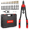 Picture of WETOLS 16" Rivet Nut Tool, Professional Rivet Nut Tool Kit with 11 Metric & Inch Mandrels M3 M4 M5 M6 M8 M10 M12, 10-24, 1/4-20, 5/16-18, 3/8-16, 110pcs Rivnuts and Blow Carry Case - WE-889