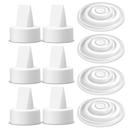 Picture of Maymom Pump Parts Compatible with Spectra S1 Spectra S2 Spectra 9 Plus Incl Duckbill Valve Silicone Membrane Spectra Replace Spectra Duckbill Valve S2 Replacement Parts Not Original Spectra Pump Parts