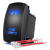 Picture of Nilight Side Lights Rocker Switch Led Light Bar Switch 5Pin Laser On Off SPST switches 20A/12V 10A/24V Switch Blue with Jumper Wires Set for Cars Trucks RVs