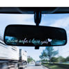 Picture of Marita 3X Hello Beautiful Rearview Mirror Decal, Vanity Mirror Stickers, Rear View Mirror Sticker, Car Mirror Stickers, Rear View Mirror Decor. (Drive Safe, I Love You Holographic)