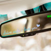 Picture of Marita 3X Hello Beautiful Rearview Mirror Decal, Vanity Mirror Stickers, Rear View Mirror Sticker, Car Mirror Stickers, Rear View Mirror Decor. (Drive Safe, I Love You Holographic)