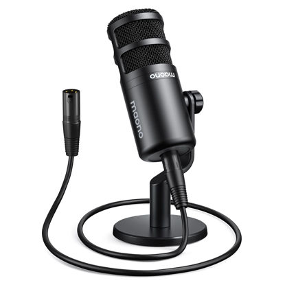 Picture of MAONO XLR Podcast Microphone, Cardioid Studio Dynamic Mic for Vocal Recording, Streaming, Voice-Over, Voice Isolation Technology, Metal Mic, Works for Audio Interface, Mixer, Sound Card-PD100