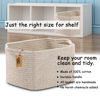 Picture of COMFY-HOMI Storage Basket for Shelves, Woven Baskets for Storage, Cotton Rope Basket for Toys,Towel Baskets, Toy Storage Organizer, Storage Cube Bin, Organization and Storage-All Brown