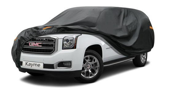 Picture of Kayme 7 Layers SUV Car Cover Custom Fit for GMC Yukon XL (2000-2024) Waterproof All Weather for Automobiles, Outdoor Full Cover Sun UV Rain Protection.
