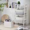 Picture of COMFY-HOMI Cotton Rope Woven Basket with Handles for Shelves,Toys,Book, Cloth Storage Baskets Bin for Organizing-13.5"x11"x9.5" Toy Decorative Organizer for Living Room, Bathroom-All White