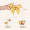 Picture of Niceye Fable Girls Hair Bows Cotton Linen Alligator Hair Clips or Little Girls Toddlers Kids Neutral Handmade Hair Accessories - 4.5” bow